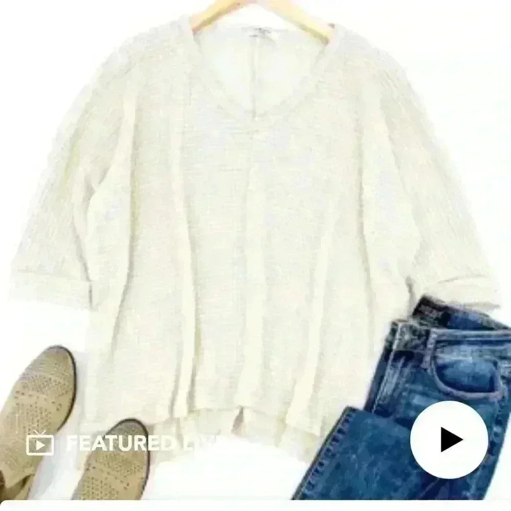 Waffle knit oversized sweater. Sand beige. #36